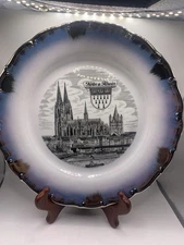 Vintage Souvenir Plate Köln am Rhein Germany Cathedral Scenic Porcelain 10”