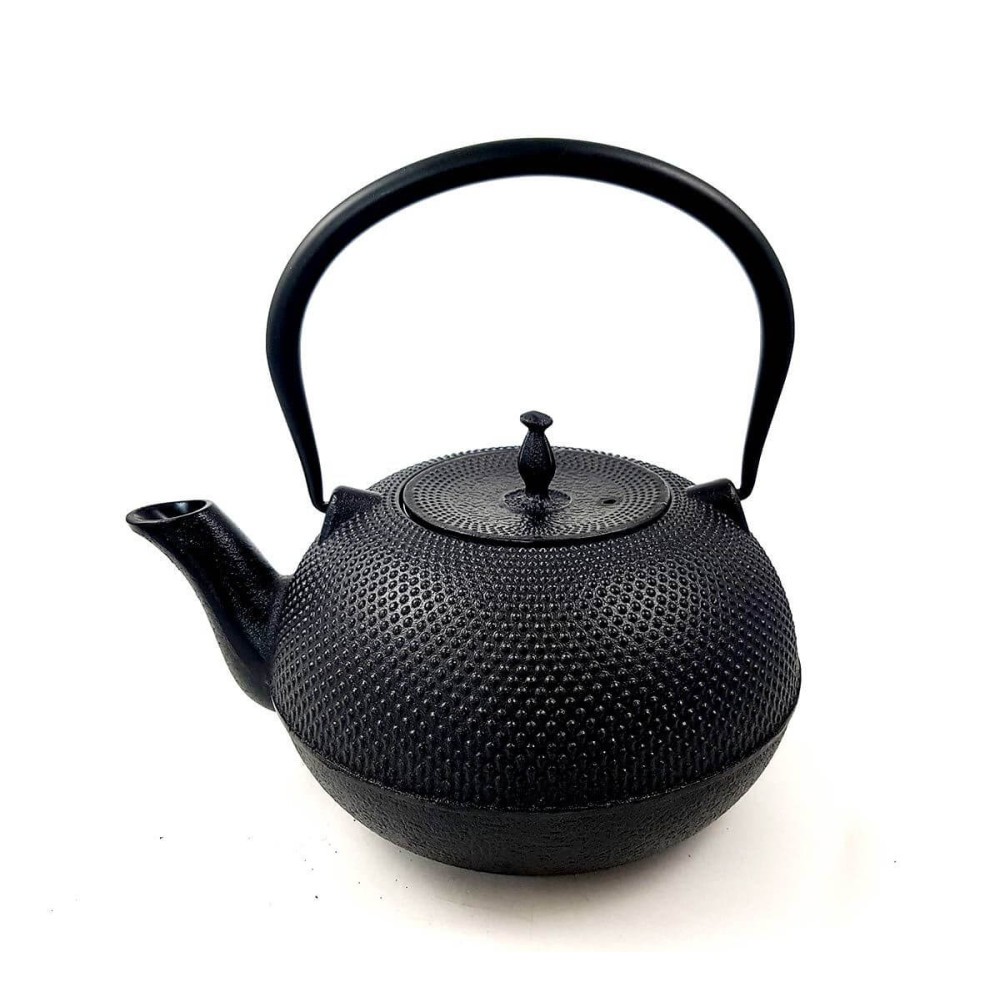 Théière en fonte noire Kuro avec filtre inox pour infusion de thé en vrac