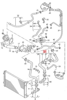Genuine VW SEAT Polo Classic Derby Vento-IND Coolant Hose feed 6QE122101A