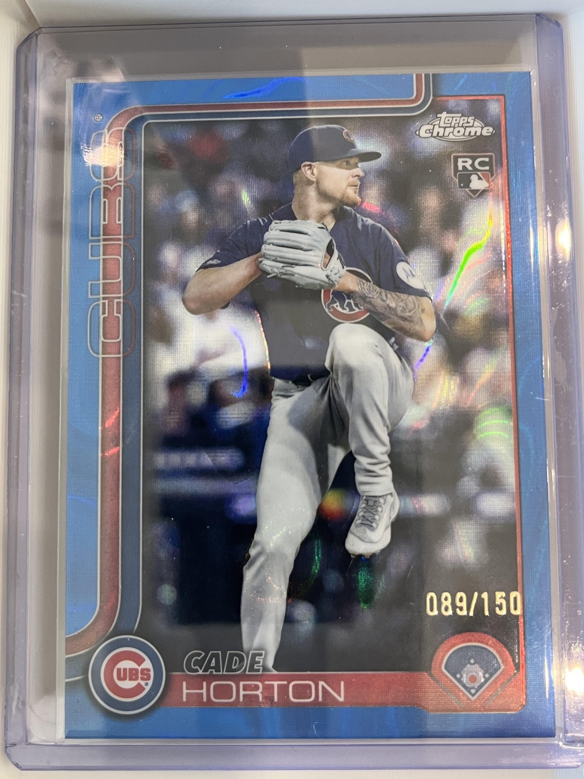 2025 Topps Chrome Update #USC63 Cade Horton Blue Lava Refractors #/150