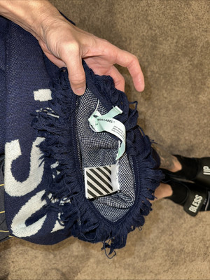 x*x様 off-white scarf マフラー　【ストリートファッション【 OFF-WHITE x Virgil Abloh Scarf Dark Navy Blue 2013 RARE Excellent