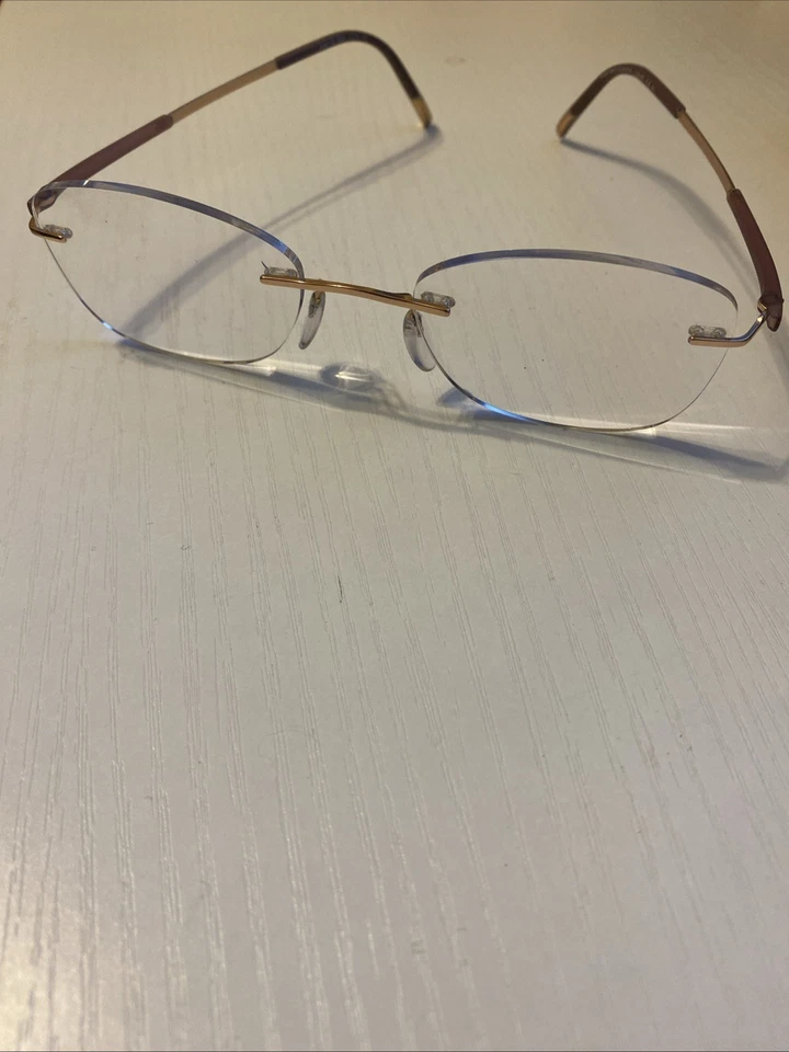 Monturas de gafas Silhouette 5540 70 3530 titanio oro rosa sin montura Foto 2 de 4