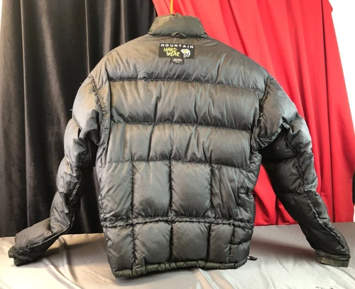Vintage Army Green Mountain Hard Wear DOWN 2-Tone PUFFER JACKET Men's Size Large image 15
