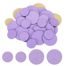 96pcs Round Adhesive Felt, 25/38mm Craft Stickers Non-Woven Fabric Purple
