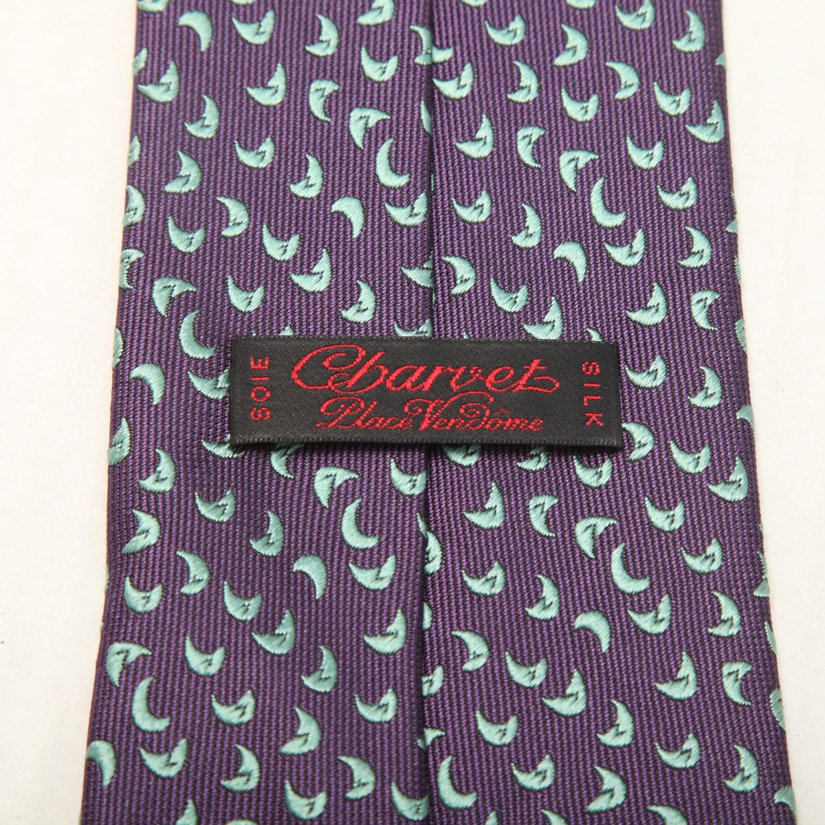 Charvet Place Vendôme Tie Mens One Size Purple Silk Moon Print