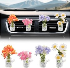 4 Pack Cute Flowers Car Vent Clips, Air Vent Clips Car Accessories for Cars Deco