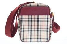 Burberry Nova Check Plaid Shoulder Bag Crossbody Women's Messenger Authentic