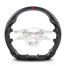 Hydro Dip Carbon Fiber Steering Wheel For Ford Mustang GT EcoBoost 2024+ Leather