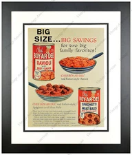 Chef Boy-Ar- Dee Ravioli and Spaghetti with Meat Balls Vintage Art Print