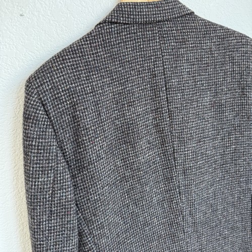 Vintage Harris Tweed Scottish wool Sport coat blazer jacket, mini houndstooth 40 - Picture 9 of 21