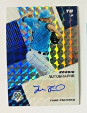 2021 Panini Mosaic Josh Fleming AUTO RC SILVER Prizm Rookie Autographs Rays!