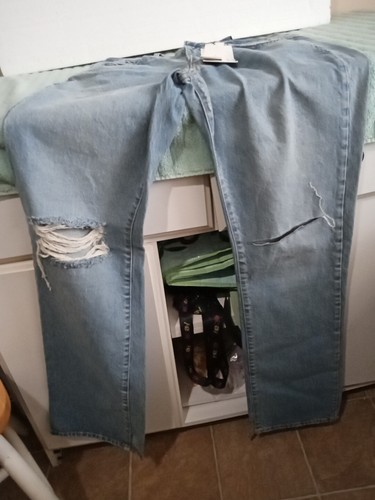 ZARA  Womens Size 8 Blue Denim Medium Wash Very Distressed Jeans NWT - Bild 16 von 17