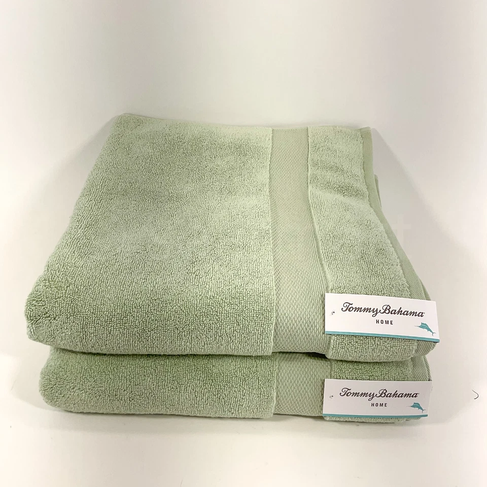 Tommy Bahama 2 Baños 4 Toallitas - Oeko-Tex Secado Rápido 6 Set Verde Nuevo Foto 4 de 4