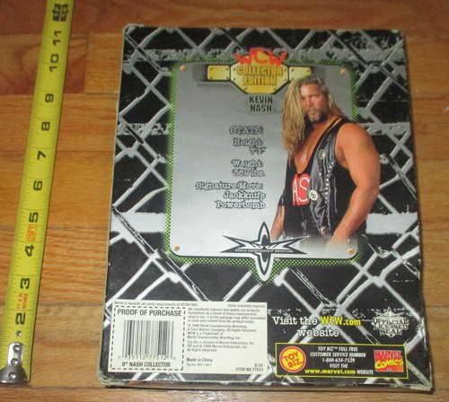 1999 WCW Nuevo Orden Mundial Marvel Toy Biz Kevin Nash figura de lucha libre Target 8 pulgadas WWF WWE - Imagen 2 de 3
