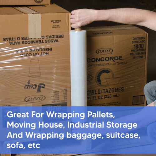 Pallet Wrap Clear Stretch Shrink Wrapping Roll Cling Film 400 mm x 200 m 20 mu - Picture 4 of 6