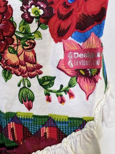 DESIGUAL Girls 5/6 Twirly Reversible Summer Flower Skirt And Top Set - Picture 7 of 23