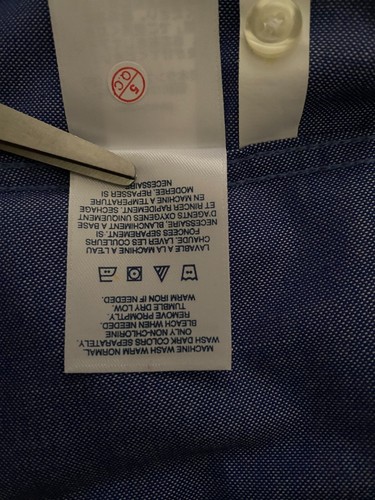 Lands End Outfitters Herrenshirt kurzärmelig Größe 2X blau Knopf unten #2466 - Bild 6 von 7