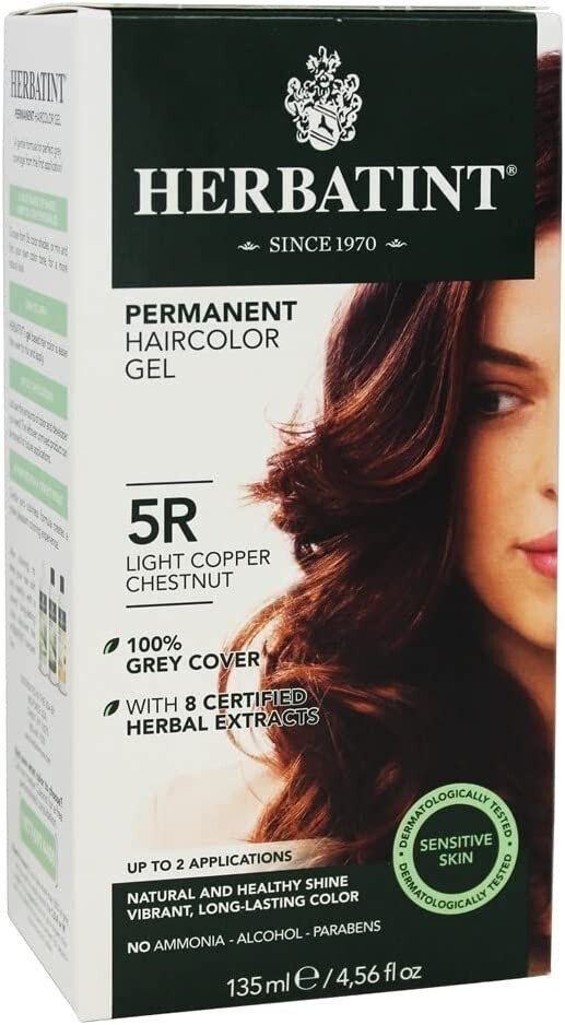 Herbatint Permanent Herbal Hair Color Gel 5R Light Copper