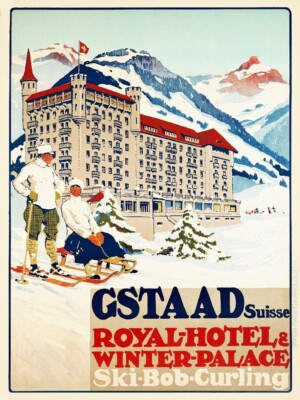 Affiche Vintage Ski En France – 50x80 Cm – PostersAndCo – Neuve