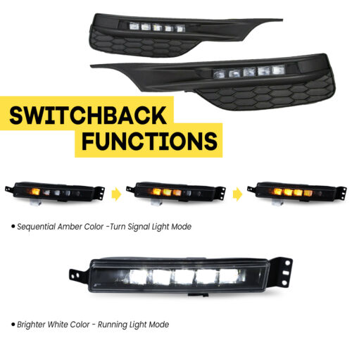 Kspeed Fit 2016 2017 Honda Accord Front Bumper LED Dual Color Fog Lights W/Bezel - Bild 7 von 17