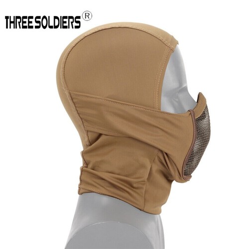 Tactical Balaclava Mesh Mask Airsoft Paintball Full Face Protection Ninja Hood - Picture 24 of 26