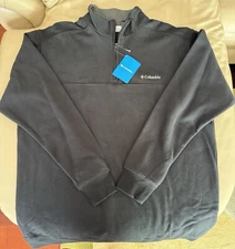 Columbia Men’s Hart Mountain 1/2 Zip Pullover Jacket XL Charcoal black NWT
