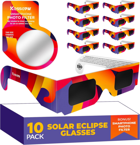 Sonnenfinsternisbrille AAS zugelassener sicherer Schirm für direkte Sonnenanschauung Fotofilter Objektiv - Bild 1 von 7