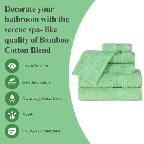 Viskose aus Bambus und Baumwolle sehr saugfähig 650 GSM fest 6 Stück Handtuch Set - Bild 71 von 83