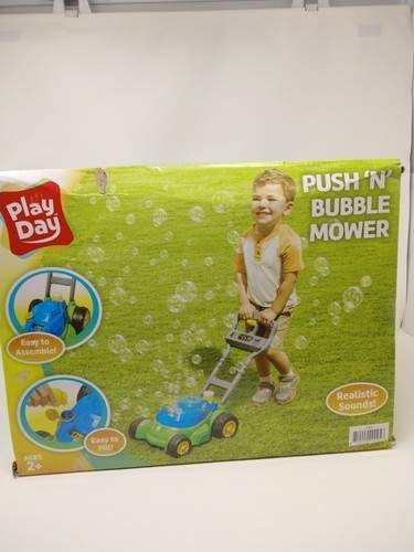 Kids Lawn Mower Play Day Push N BubbleToy Kids Pretend Play Yard Outdoor Outside - Picture 2 of 2