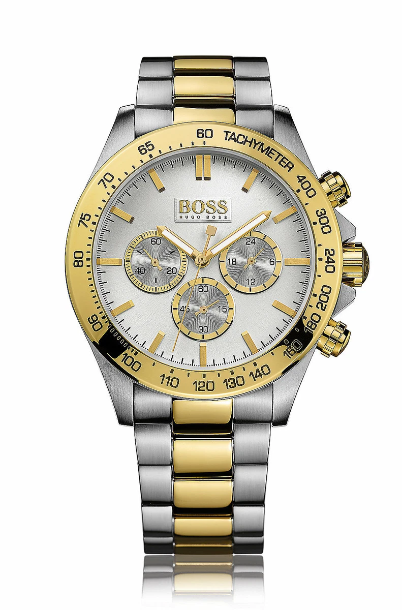 BRAND NEW HUGO BOSS IKON HB1512960 MENS WATCH SILVER AND GOLD TONE