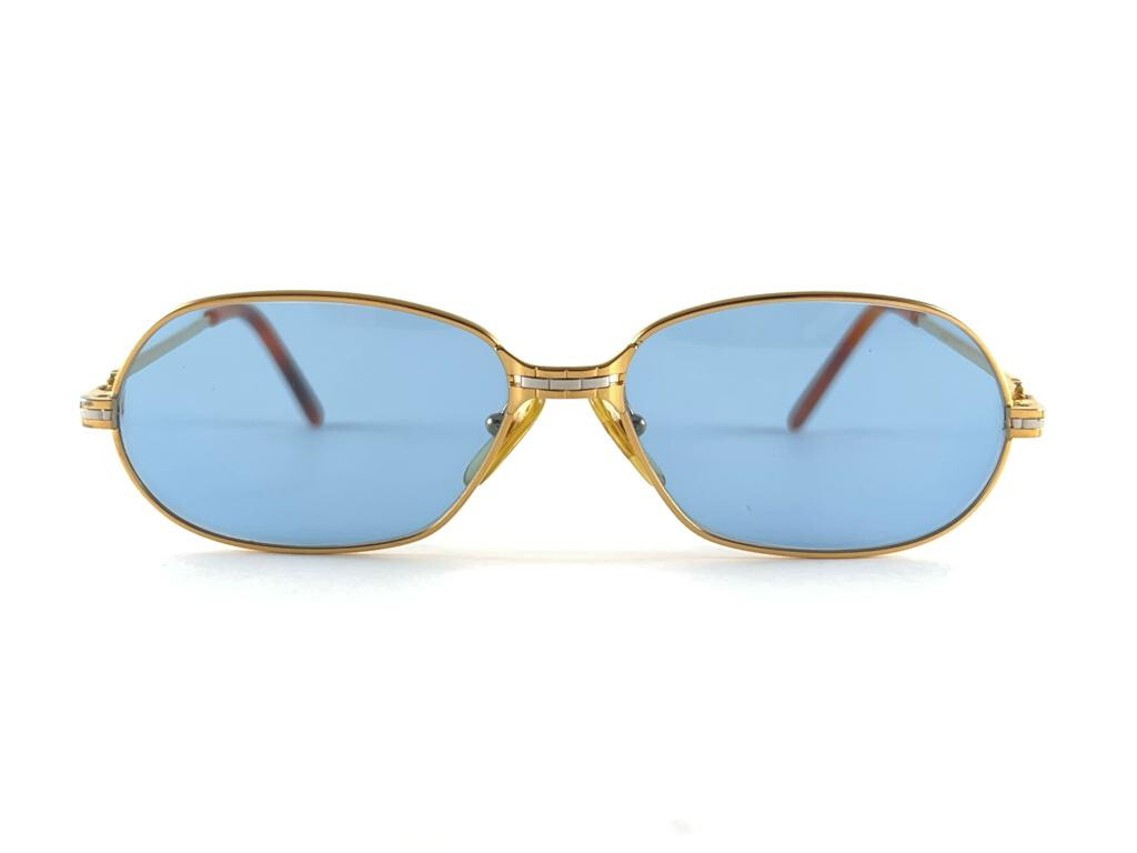 VINTAGE CARTIER PANTHER GM 56 SUNGLASSES FRANCE 18K GOLD HEAVY