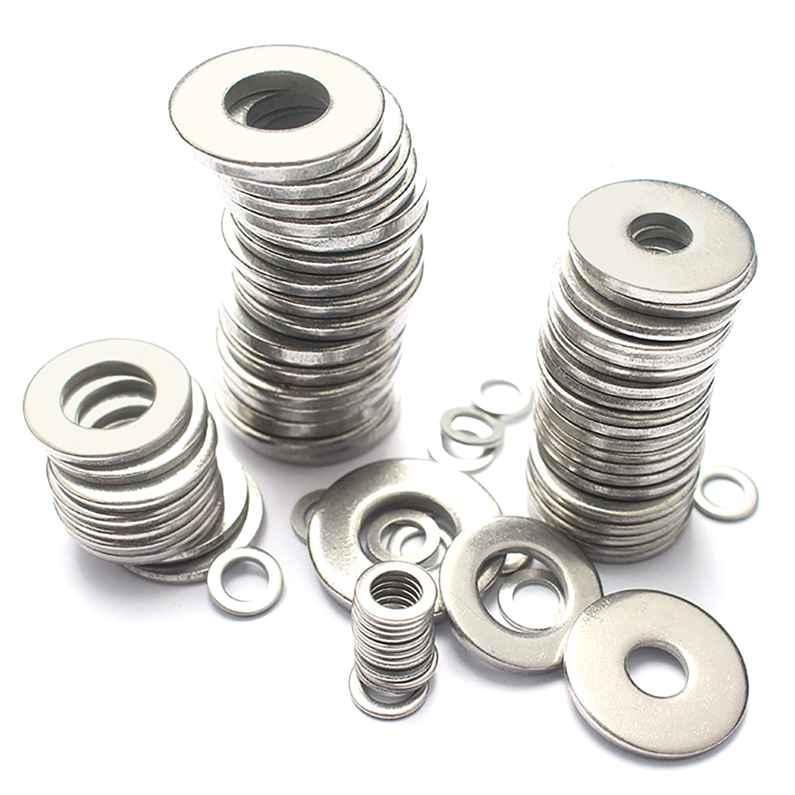 600pcs 304 Stainless Steel Flat Washer Washers Assortment Set M2-M12