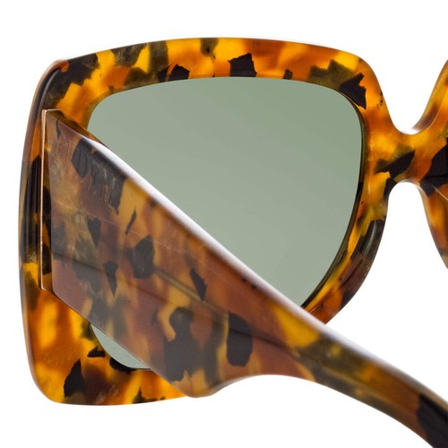 Erdem Women's Oversized Sunglasses Brown Tortoise EDM3 4C2SUN - Picture 3 of 12