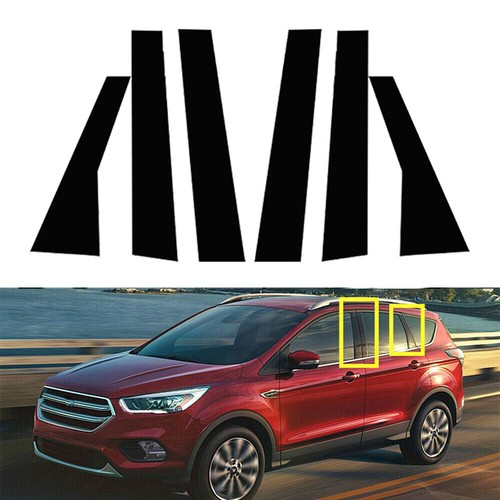 6PCS Set Window Pillar Post Decal Sticker Trim For Ford Escape Kuga 2013-2019 - Picture 20 of 22