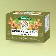 Tadin Ginger Tea Blend, 24 Tea Bags 1.02 fl oz, Bold & Aromatic
