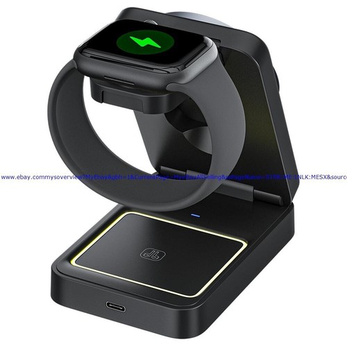 W91 15W 3 in 1 Foldable Magsafe Wireless Charger for iPhone 16/15/14/13/12 Serie - Photo 10 sur 22