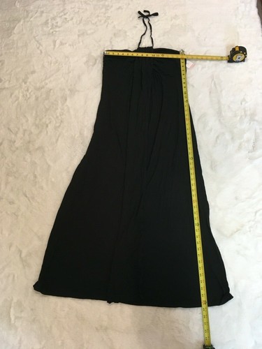 Nuevo con etiquetas Liz Lange Maternidad Maxi Vestido Halter Top Grande Maxi Cubierta Negro - Imagen 5 de 6