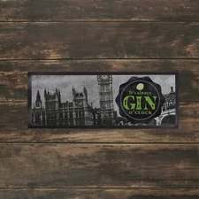 It's Always Gin O'Clock London Icons Design Bar Runner Cocktail Party Pub Club