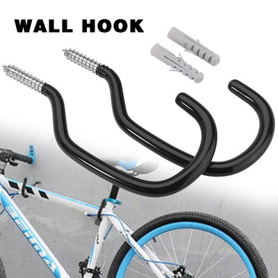 2pcs Heavy Duty Bicycle Ceiling Screw In Hook Bike Storage Wall Hanger Brackets Ebay