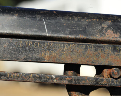 Antique George Tritch Hdwe Denver Colorado Cast Iron Barn Door Rollers Hangers - Picture 14 of 17