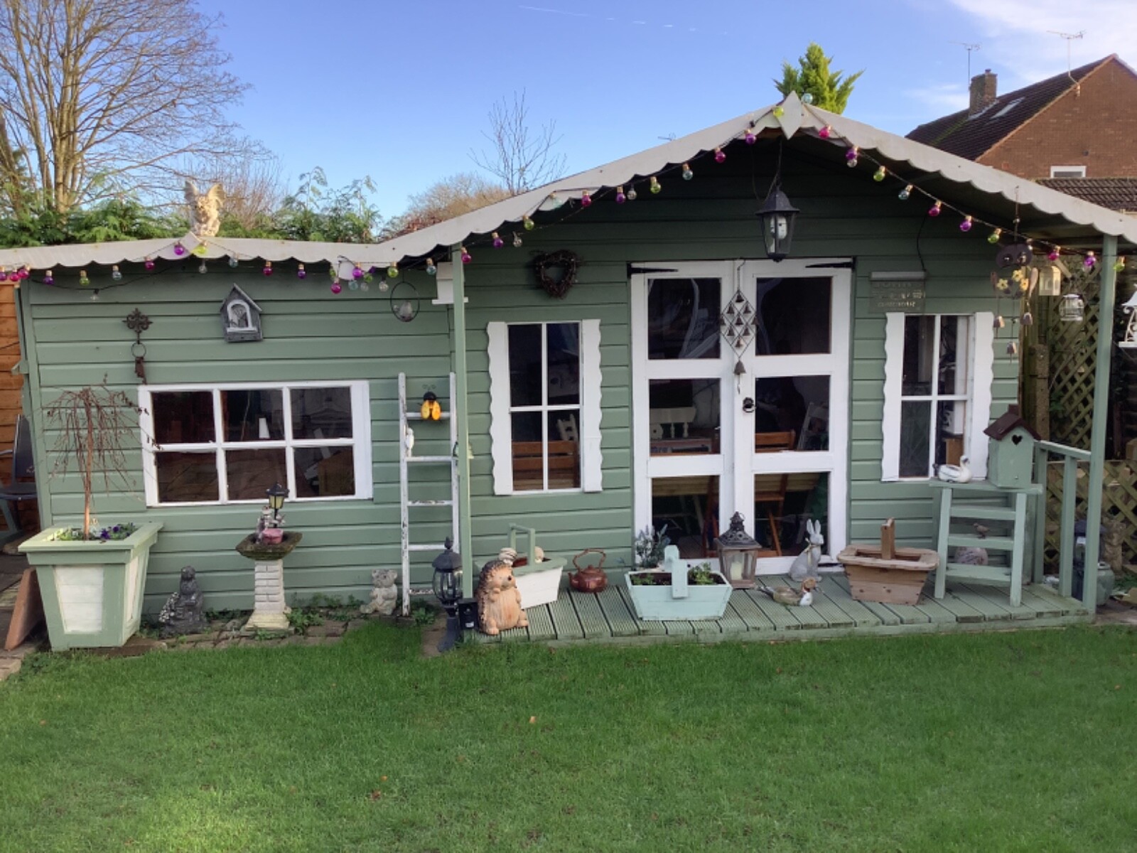wooden garden summer house used bespoke colour willow eBay