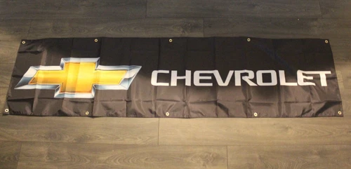 Chevrolet Banner Flag Big 2x8 feet Chevy Mechanic Garage Repair Shop Man Cave