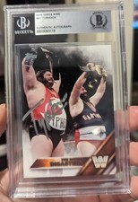 Typhoon Natural Disasters WWE Signed 2016 Topps Card Beckett Encapsulated