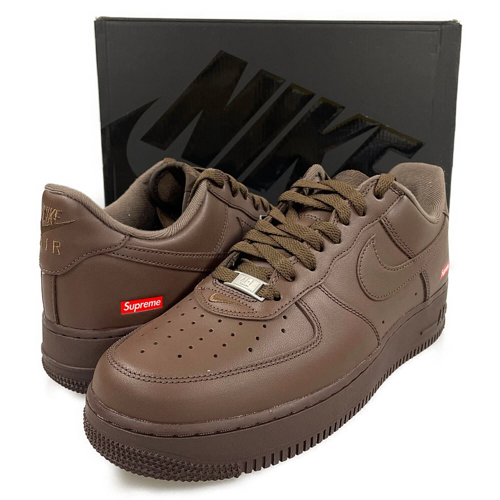SUPREME ×NIKE CU9225 200 AIR FORCE 1 LOW SP marron US9,5 = 27,5 cm authentique / 32849