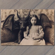 Art Print Girl Monster Weird Creepy Imaginary Friend Nightmare Scary Unusual Pet