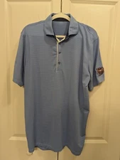 Greyson Golf Polo Shirt Blue Stripe Men’s Large - Look at Embroideries