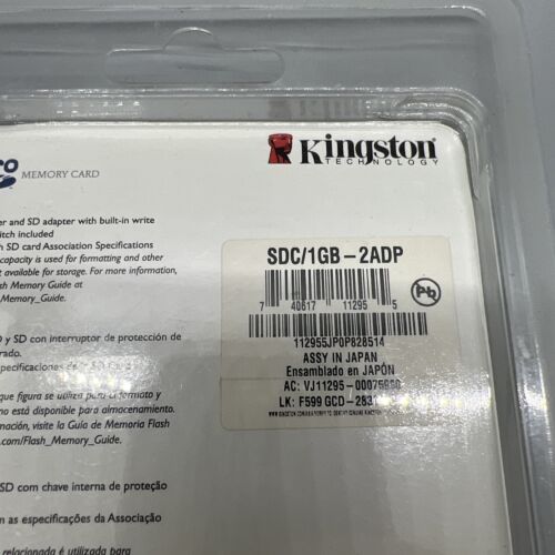 Kingston 1GB microSD MEMORY CARD with Adapter New In Package - Picture 6 of 7