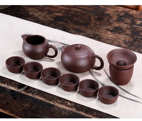 true yixing zisha tea set original ore tea pot matching tea cup pitcher xishi - Picture 18 of 19
