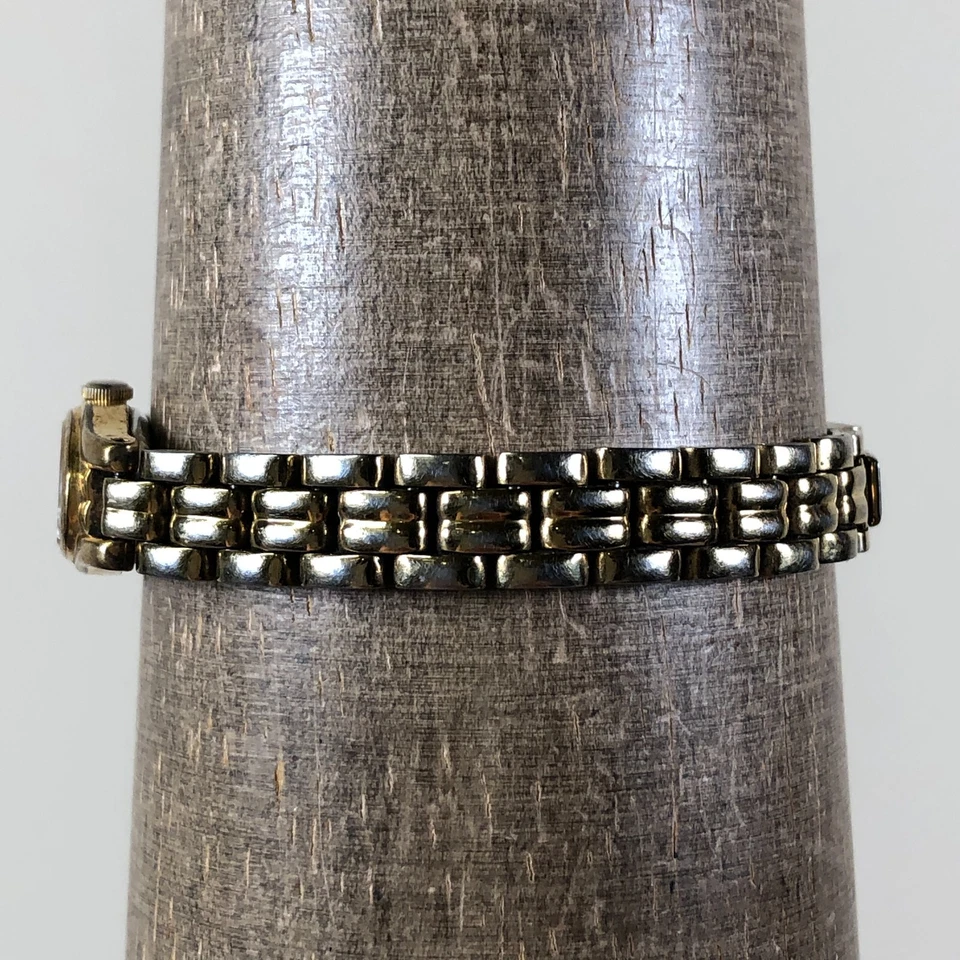 Vintage Pulsar Women V220-6190 Dress Gold Tone Oval Quartz Analog 12mm Watch 6" - Image 3 of 4