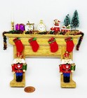 Dolls House Wooden Decorated Fireplace Surround Tumdee 1:12 Scale Accessory